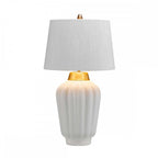QN-BEXLEY-TL-WBB Bexley 1 Light Table Lamp - White & Brushed Brass