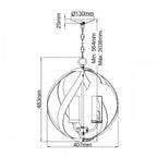 QN-BLACKSMITH-3P-OBK Blacksmith 3 Light Outdoor Chandelier Old Black