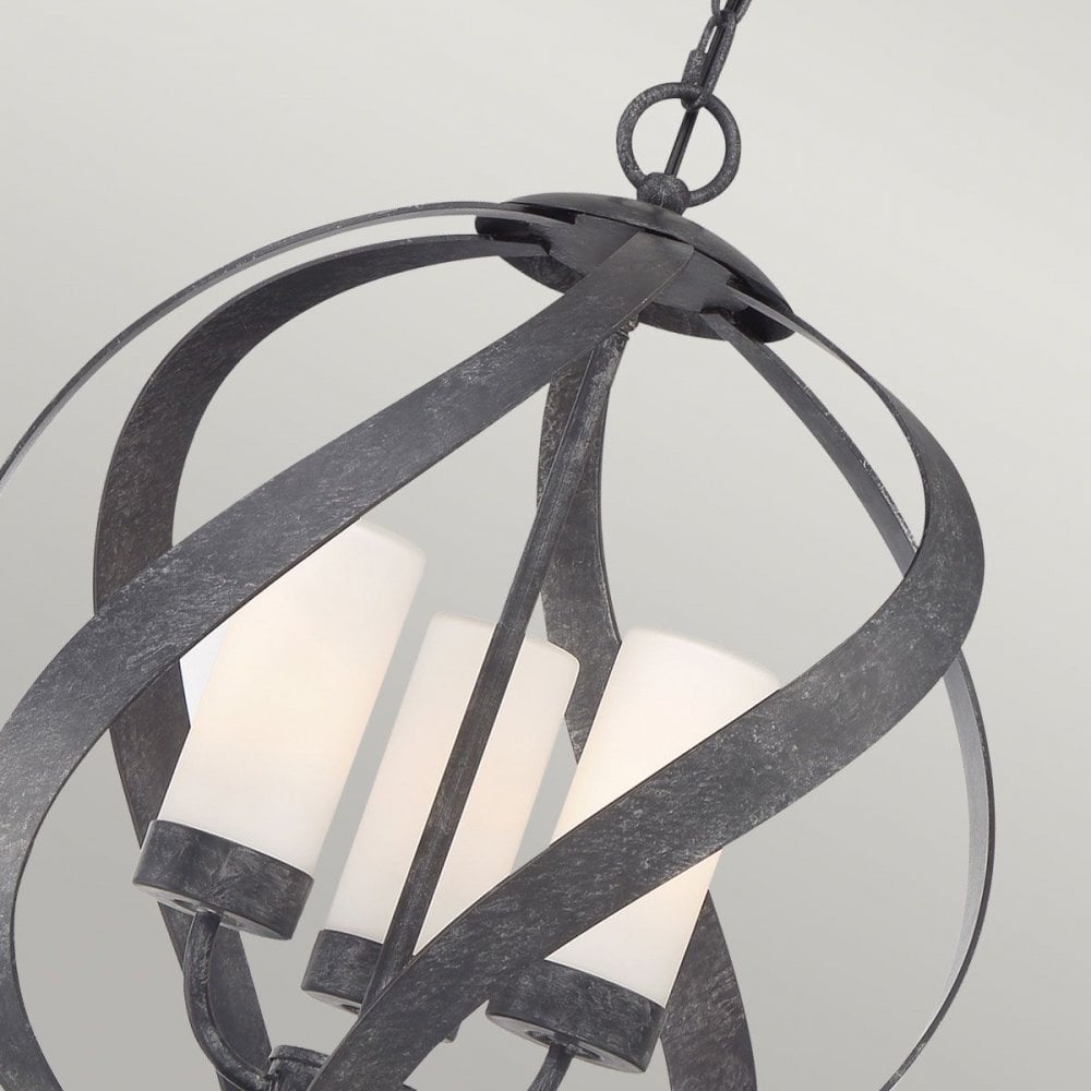 QN-BLACKSMITH-3P-OBK Blacksmith 3 Light Outdoor Chandelier Old Black