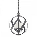 QN-BLACKSMITH-3P-OBK Blacksmith 3 Light Outdoor Chandelier Old Black