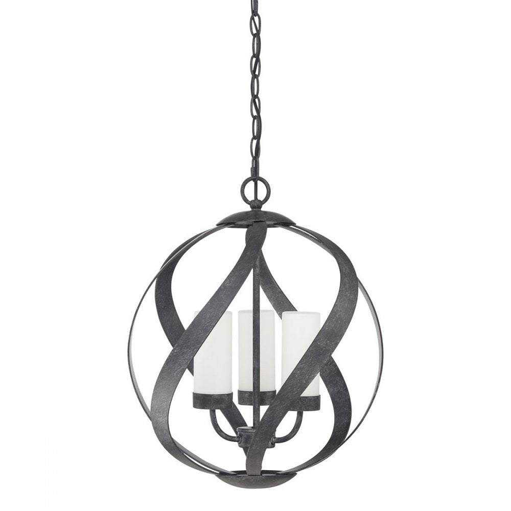 QN-BLACKSMITH-3P-OBK Blacksmith 3 Light Outdoor Chandelier Old Black