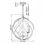 QN-BLACKSMITH-4P-OBK Blacksmith 4 Light Outdoor Chandelier Old Black