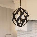 QN-BLACKSMITH-4P-OBK Blacksmith 4 Light Outdoor Chandelier Old Black
