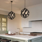 QN-BLACKSMITH-4P-OBK Blacksmith 4 Light Outdoor Chandelier Old Black