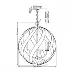 QN-BLACKSMITH-5P-OBK Blacksmith 5 Light Outdoor Chandelier Old Black