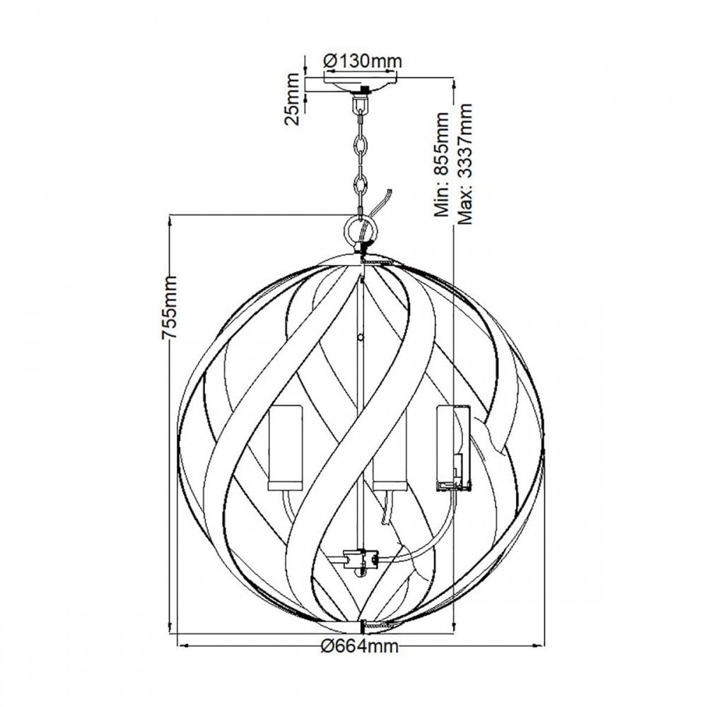 QN-BLACKSMITH-5P-OBK Blacksmith 5 Light Outdoor Chandelier Old Black