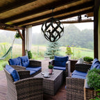QN-BLACKSMITH-5P-OBK Blacksmith 5 Light Outdoor Chandelier Old Black