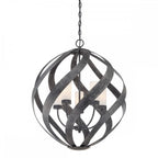 QN-BLACKSMITH-5P-OBK Blacksmith 5 Light Outdoor Chandelier Old Black
