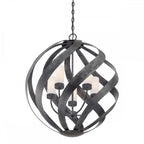 QN-BLACKSMITH-5P-OBK Blacksmith 5 Light Outdoor Chandelier Old Black
