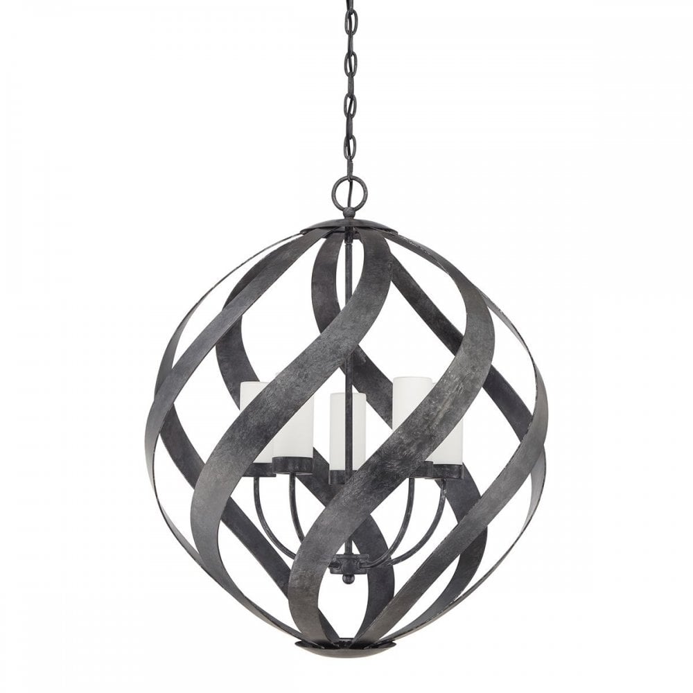 QN-BLACKSMITH-5P-OBK Blacksmith 5 Light Outdoor Chandelier Old Black