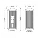 QN-CASTELLE-M-BLK Castelle 1 Light Medium Wall Lantern - Black