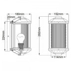 QN-CASTELLE-S-BZ Castelle 1 Light Small Wall Lantern - Bronze