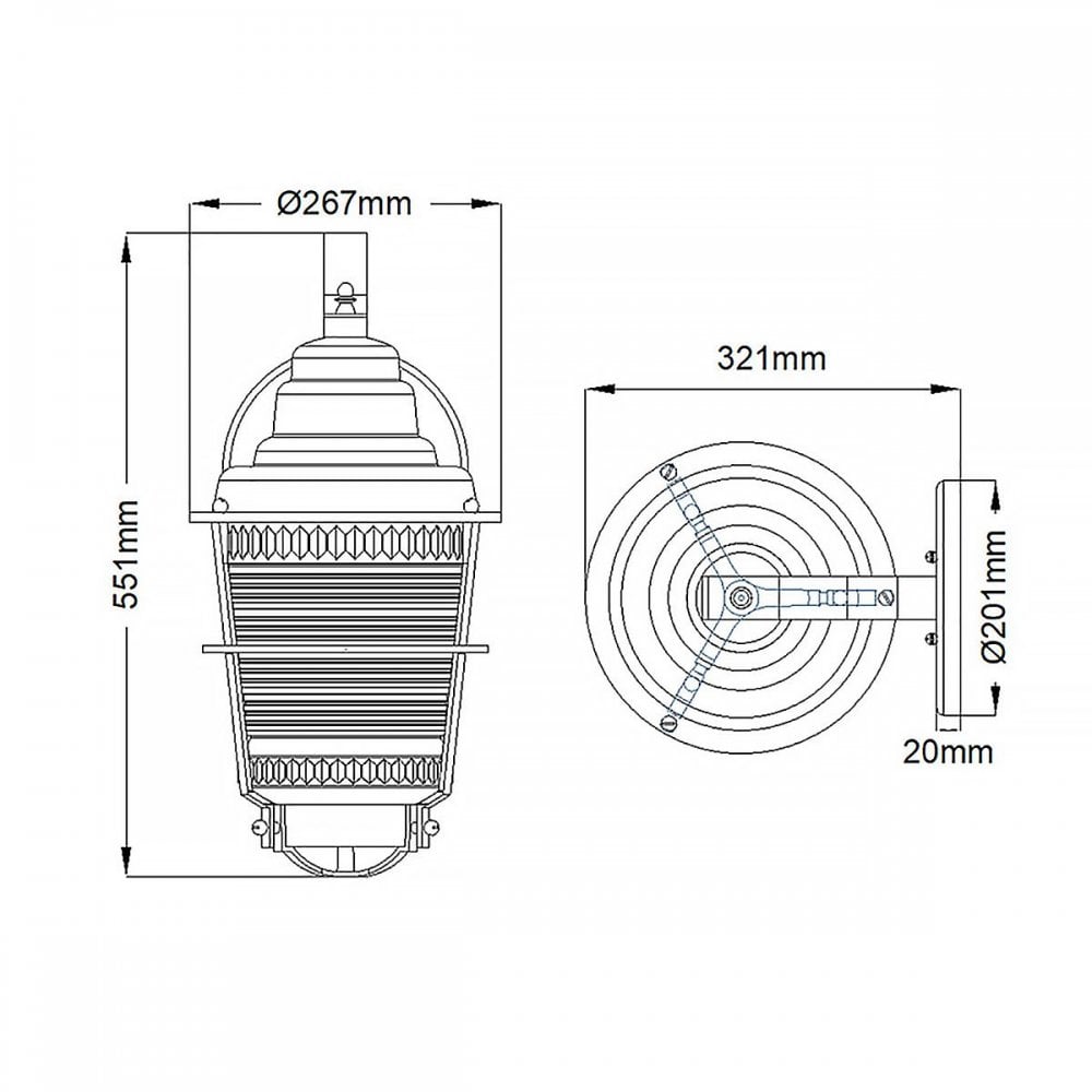 QN-CHANCE-HARBOR-L Chance Harbor 1 Light Large Wall Lantern Weathered Zinc