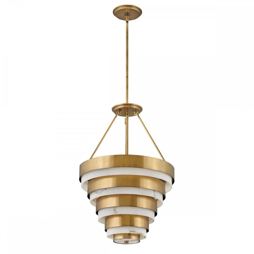 QN-ECHELON-4P Echelon 4 Light Pendant Heritage Brass