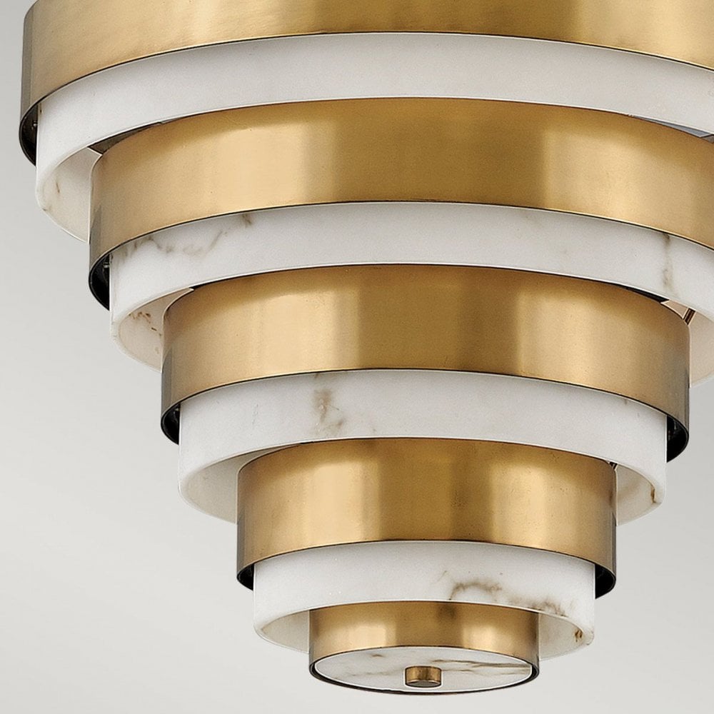QN-ECHELON-4P Echelon 4 Light Pendant Heritage Brass