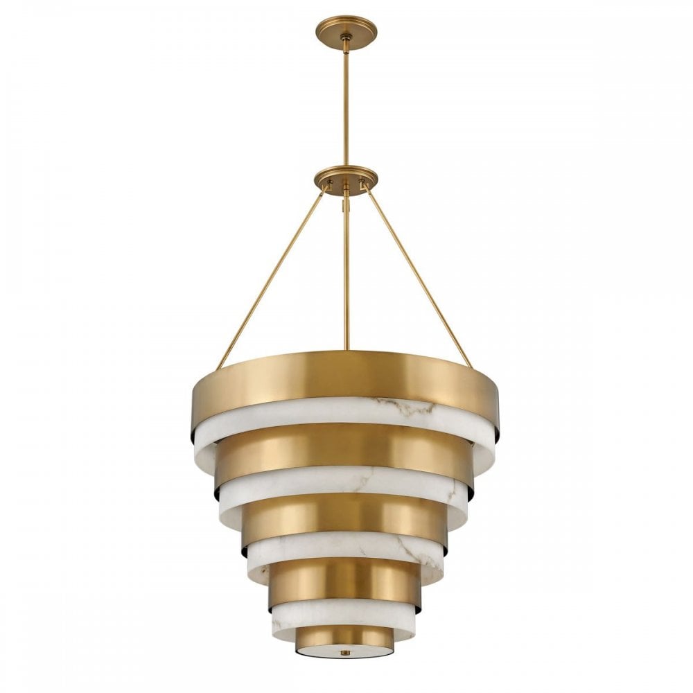 QN-ECHELON-8P Echelon 8 Light Pendant Heritage Brass
