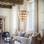 QN-ECHELON-8P Echelon 8 Light Pendant Heritage Brass