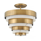 QN-ECHELON-SF Echelon 3 Light Semi-flush Heritage Brass