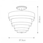QN-ECHELON-SF Echelon 3 Light Semi-flush Heritage Brass