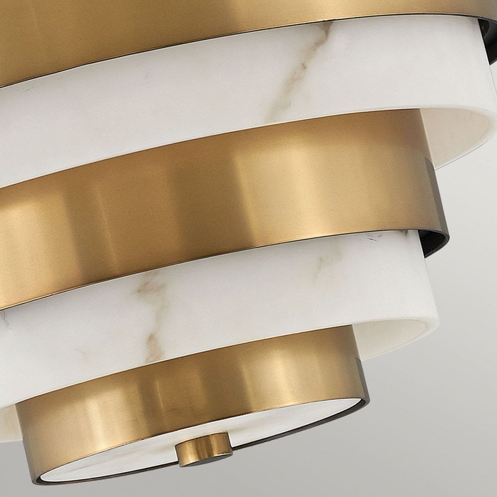 QN-ECHELON-SF Echelon 3 Light Semi-flush Heritage Brass