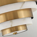 QN-ECHELON-SF Echelon 3 Light Semi-flush Heritage Brass