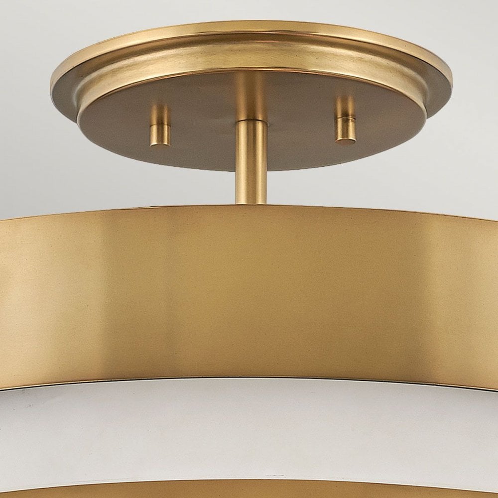 QN-ECHELON-SF Echelon 3 Light Semi-flush Heritage Brass