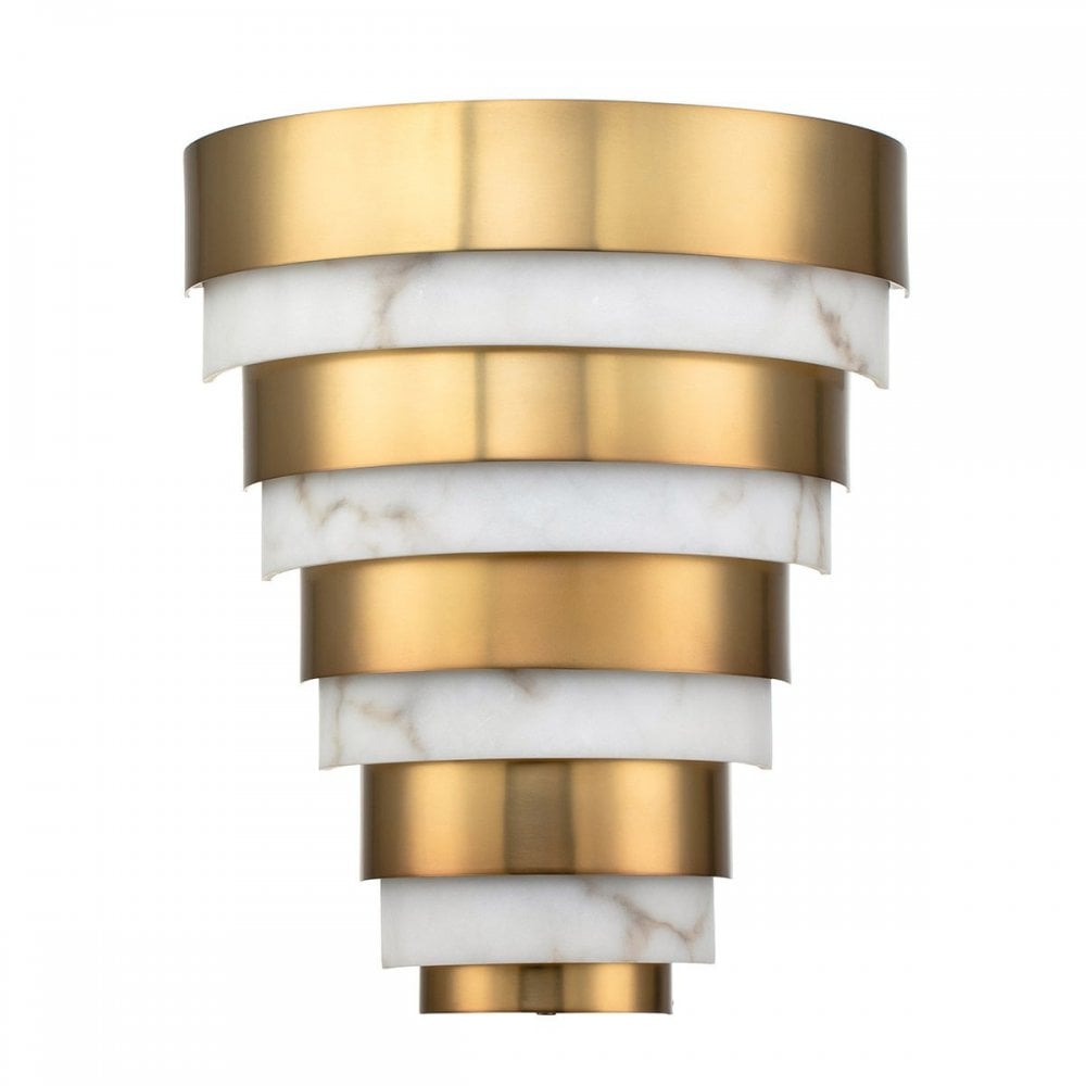 QN-ECHELON-W Echelon LED Wall Light Heritage Brass