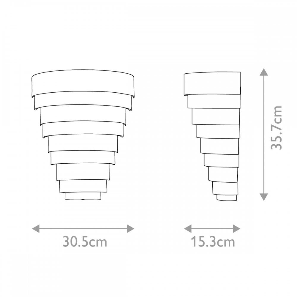 QN-ECHELON-W Echelon LED Wall Light Heritage Brass