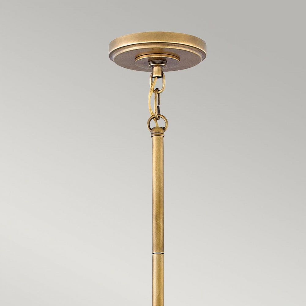 QN-FLETCHER-P-L-AZ Fletcher 3 Light Pendant Aged Zinc & Heritage Brass