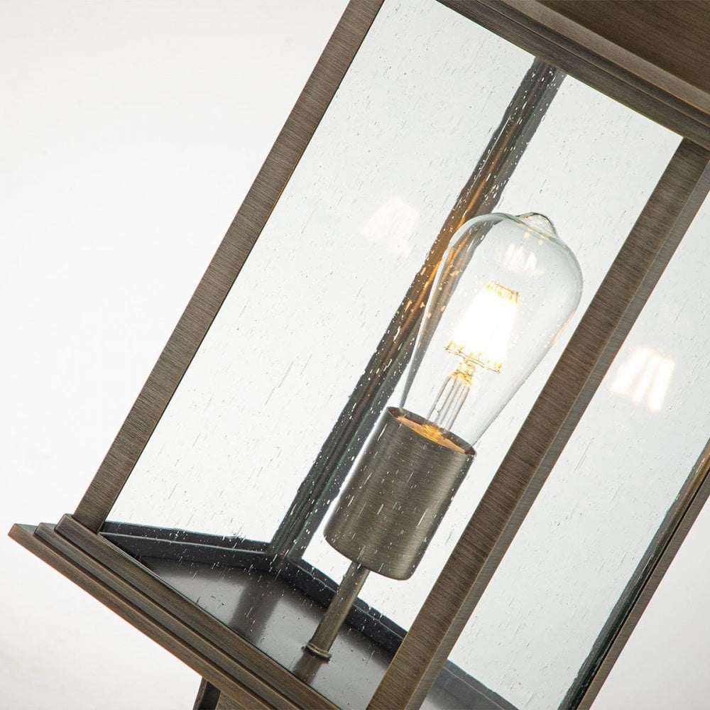 QN-GRANT3-L-BU Grant 1 Light Large Pedestal Lantern Burnished Bronze