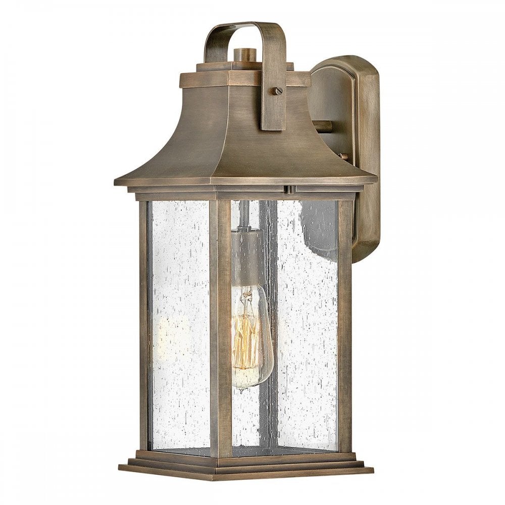 QN-GRANT-M-BU Grant 1 Light Medium Wall Lantern Burnished Bronze