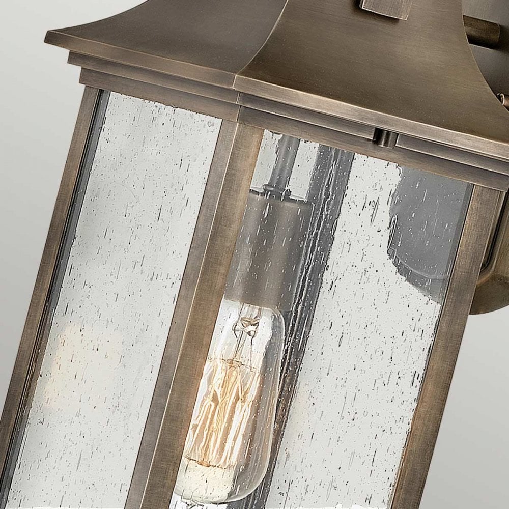 QN-GRANT-M-BU Grant 1 Light Medium Wall Lantern Burnished Bronze