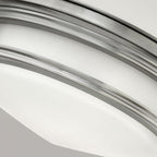 QN-HADRIAN-FS-AN-OPAL Hadrian 2 Light Flush - Opal Glass - Antique Nickel