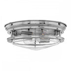 QN-HADRIAN-FS-CM-CLEAR Hadrian 2 Light Flush - Clear Glass - Chrome