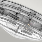 QN-HADRIAN-FS-CM-CLEAR Hadrian 2 Light Flush - Clear Glass - Chrome