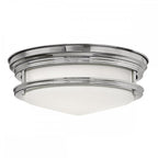 QN-HADRIAN-FS-CM-OPAL Hadrian 2 Light Flush - Opal Glass - Chrome