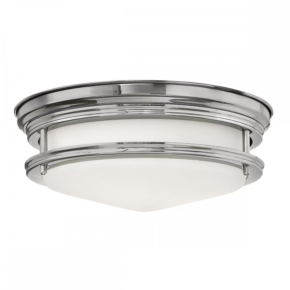 QN-HADRIAN-FS-CM-OPAL Hadrian 2 Light Flush - Opal Glass - Chrome