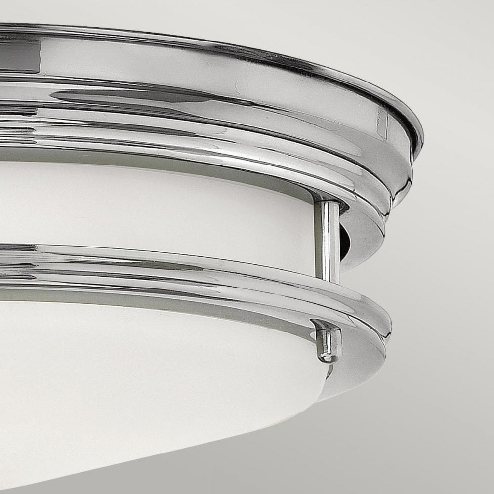 QN-HADRIAN-FS-CM-OPAL Hadrian 2 Light Flush - Opal Glass - Chrome