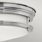 QN-HADRIAN-FS-CM-OPAL Hadrian 2 Light Flush - Opal Glass - Chrome