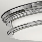 QN-HADRIAN-FS-CM-OPAL Hadrian 2 Light Flush - Opal Glass - Chrome
