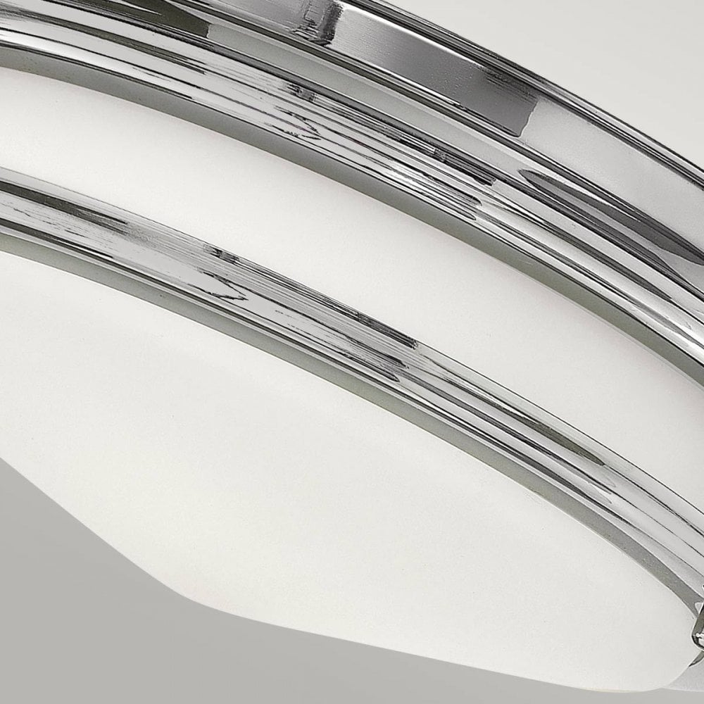 QN-HADRIAN-FS-CM-OPAL Hadrian 2 Light Flush - Opal Glass - Chrome