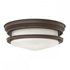 QN-HADRIAN-FS-OZ-OPAL Hadrian 2 Light Flush - Opal Glass - Oil Rubbed Bronze