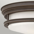 QN-HADRIAN-FS-OZ-OPAL Hadrian 2 Light Flush - Opal Glass - Oil Rubbed Bronze