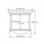 QN-HADRIAN-MINI-F-BR-CLEAR Hadrian 1 Light Flush - Clear Glass - Brushed Bronze