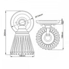 QN-KEYNES1-BATH Keynes 1 Light Wall Light Polished Chrome