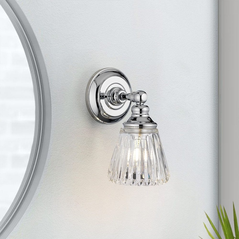 QN-KEYNES1-BATH Keynes 1 Light Wall Light Polished Chrome
