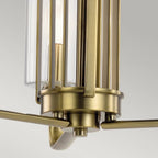 QN-KIMROSE3-BNB Kimrose 3 Light Chandelier - Brass Brushed Natural Brass