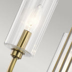 QN-KIMROSE3-BNB Kimrose 3 Light Chandelier - Brass Brushed Natural Brass