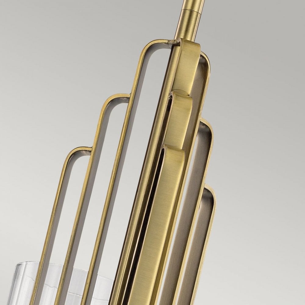 QN-KIMROSE3-BNB Kimrose 3 Light Chandelier - Brass Brushed Natural Brass