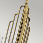QN-KIMROSE3-BNB Kimrose 3 Light Chandelier - Brass Brushed Natural Brass